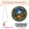 Diamond Painting Single-Sided Acrylic Happy Camper Pendant for Home Wall Door and Window Decoration