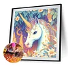 (40*40cm)Unicorn - Round Partial AB Drill Diamond Painting