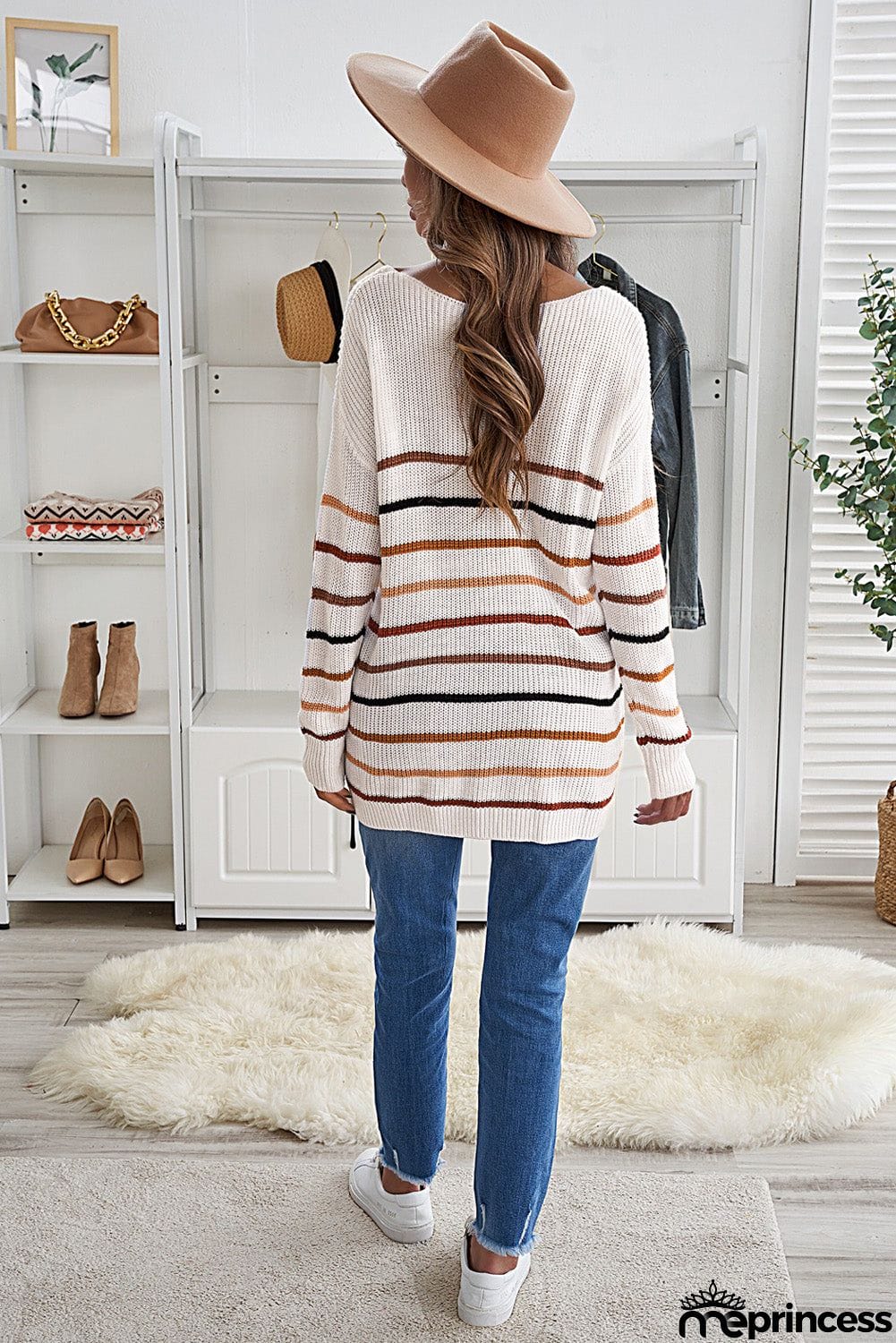 Multicolor Striped Knit Sweater