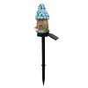 Solar Fairy-Tale Mushroom Cottage Garden Light Auto On/Off Mushroom House Statue Lawn Lights Weather-Proof Resin Mushrooms Ground Decor Lights for Yard Patio Pathway Lawn Flower Bed