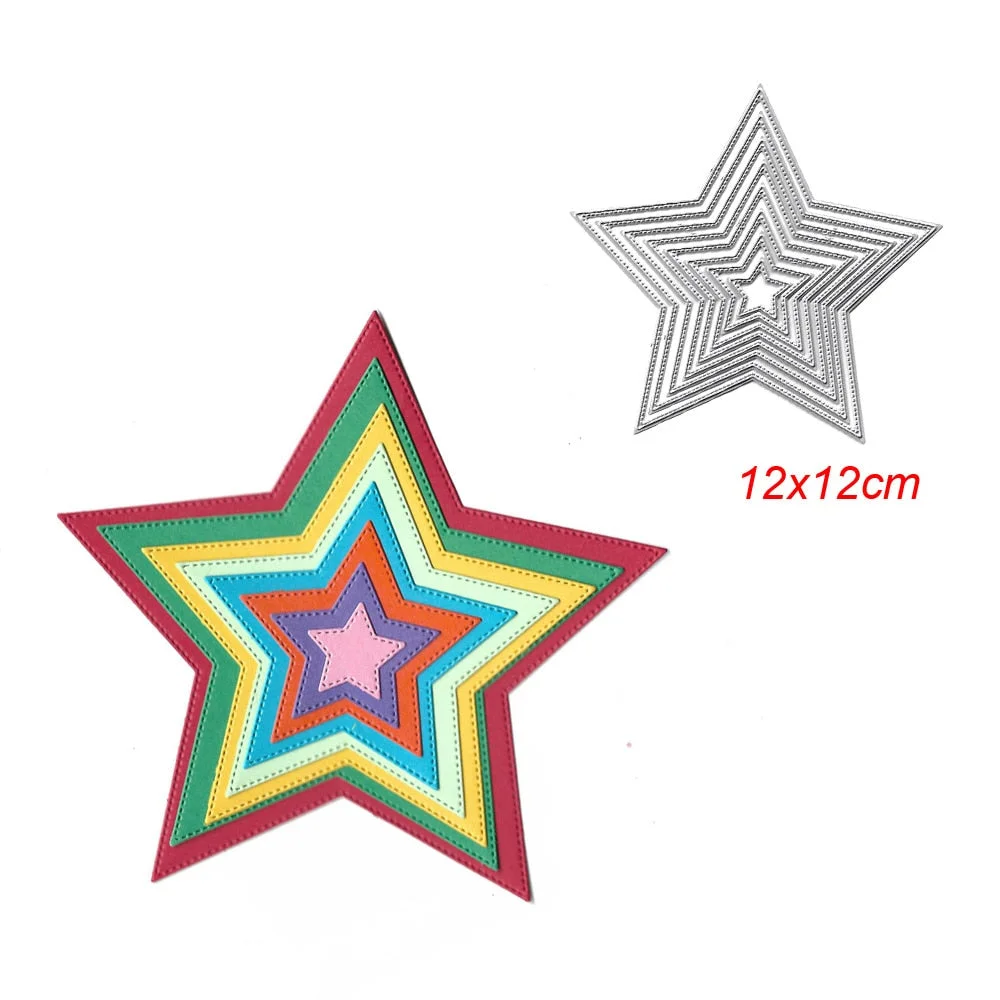 Square Star Heart Rectangle Circle Dies Frame Metal Cutting Die For DIY Scrapbooking Paper Cards Die Cuts Photo Album Making