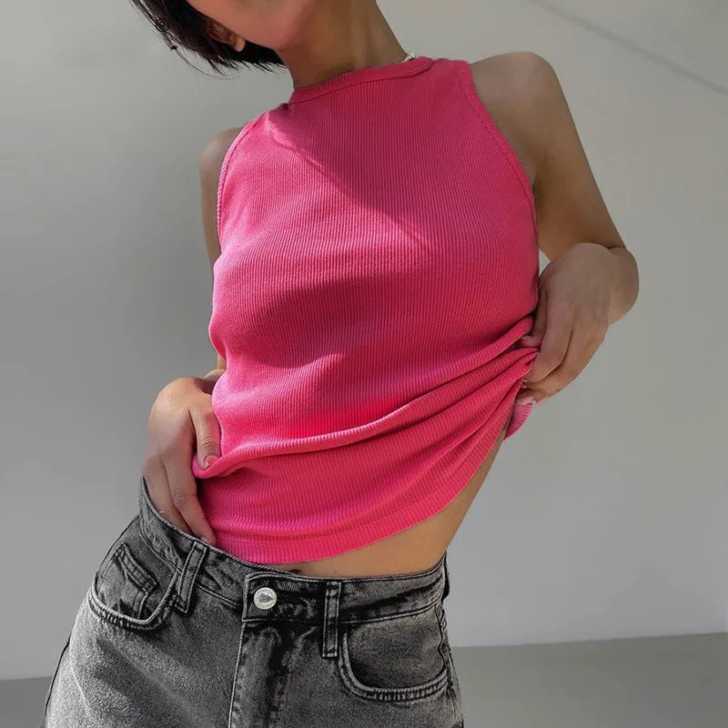 Churchf Churchf Summer New Slim Short Sexy Slim Vest