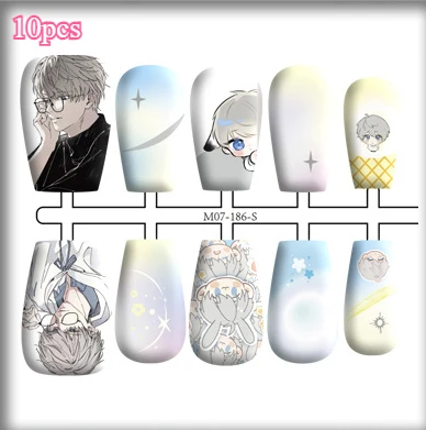 Oncedot Love and Deepspace Xavier Rafayel Zayne Qinche Lishen Qiyu Shenxinghui Otome Game Fake Nails Cute Popular Manicure Accessories