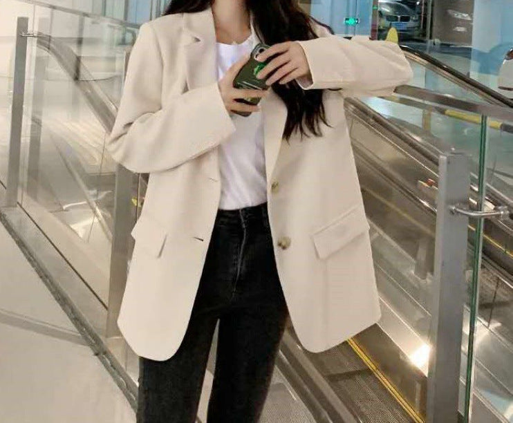 Aiertu joker costume female outfit Suit Jacket for Women Korean Style Spring and Autumn Internet Celebrity Casual Small Suit British Style aiertu