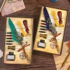 Mechanical quill pen stationery literary retro wax seal set