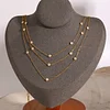 Elegant 3 Layers Zircon Golden Necklace
