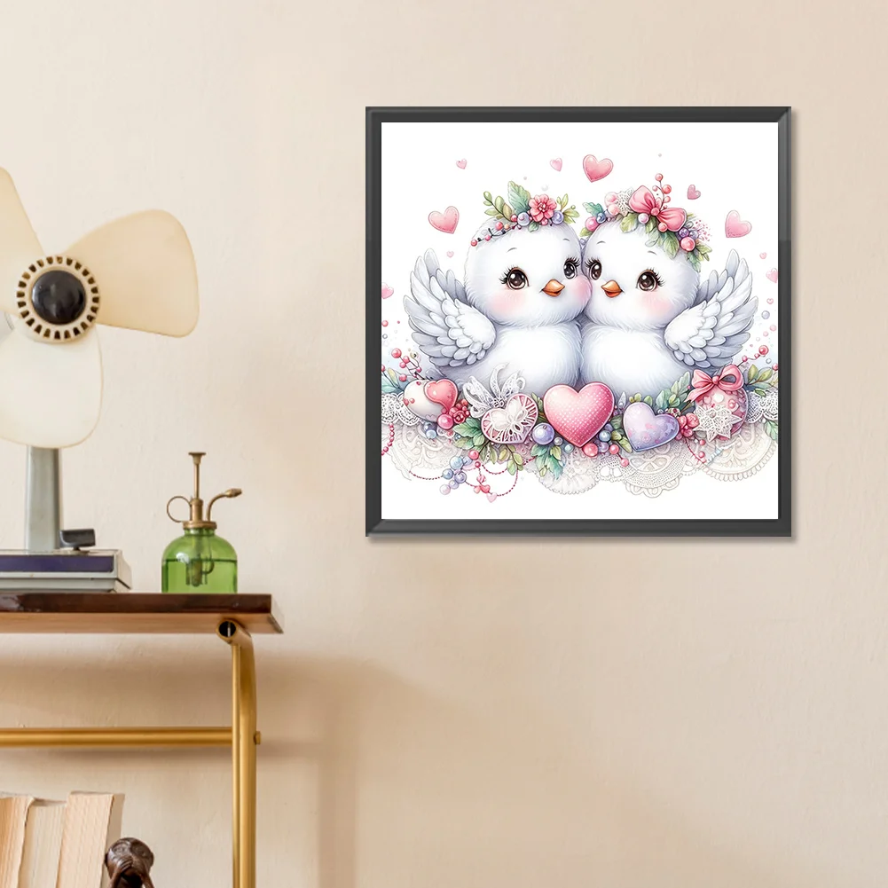 Diamond Painting - Full Round Drill - Cute Pigeon(Canvas|30*30cm)
