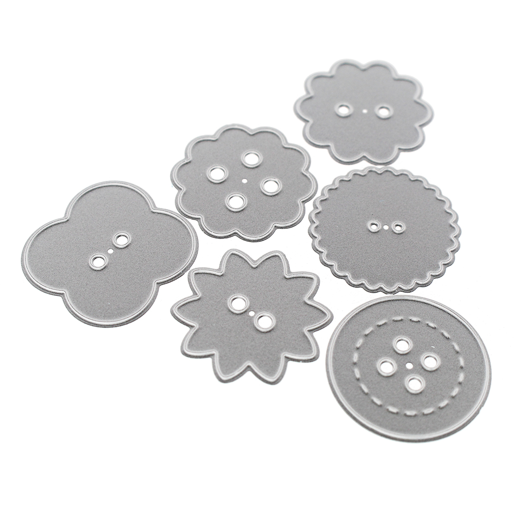 

6pcs Button - Paper Craft Cutting Dies, 501 Original