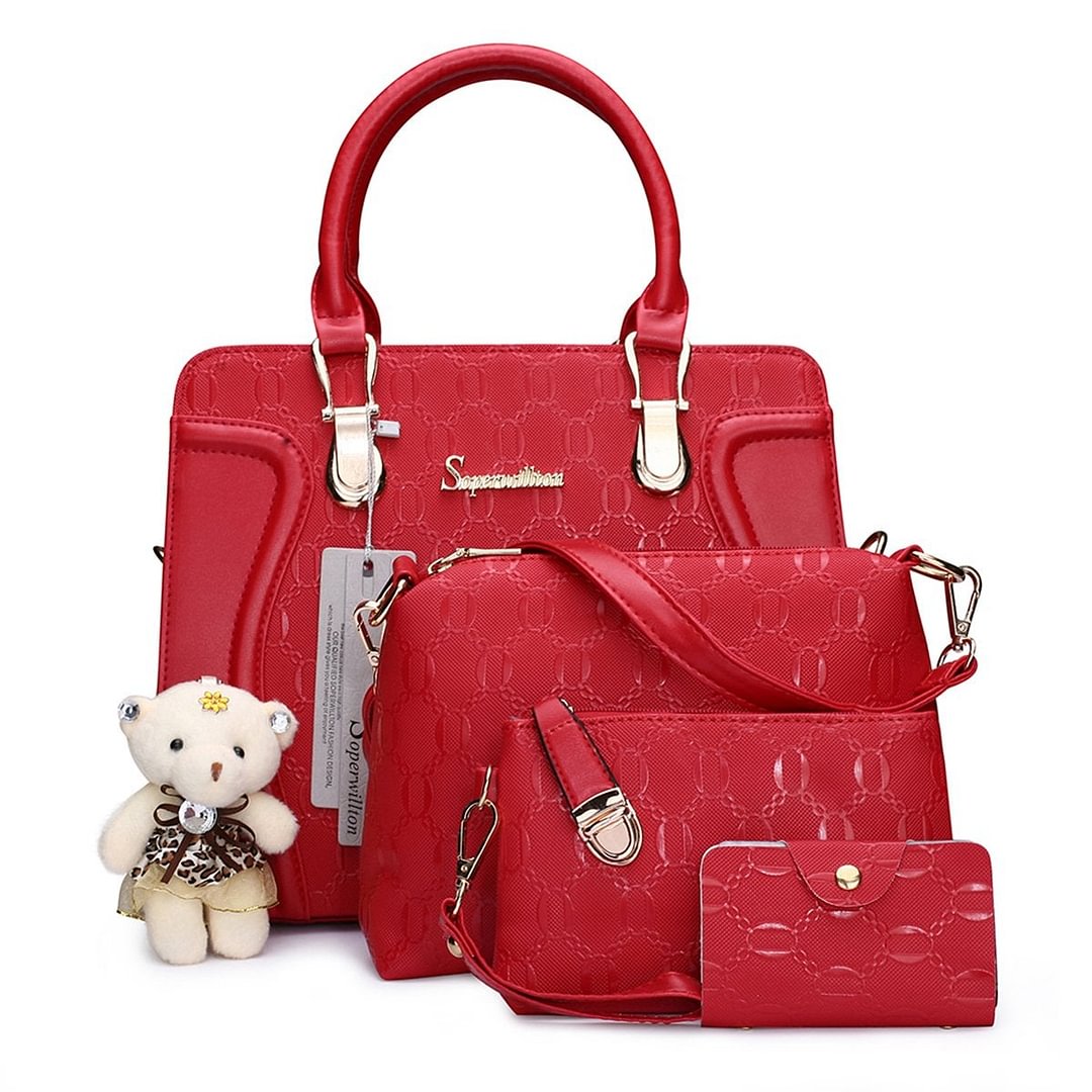 Handbag for Women Tote Bag Shoulder Bags Satchel 4pcs Purse Set