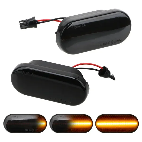 18SMD A Pair LED Car Dynamic Side Marker Signal Lamp Blinker Light Turn