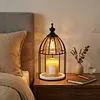 Candle Warmer Lamp Vintage Electric Wax Melter with Timer & Dimmer Retro Aromatherapy Night Light 4 Modes Birdcage Design Candle Melting Light for Scented Jar Candles