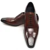 Vintage Men real leather Oxford Shoes
