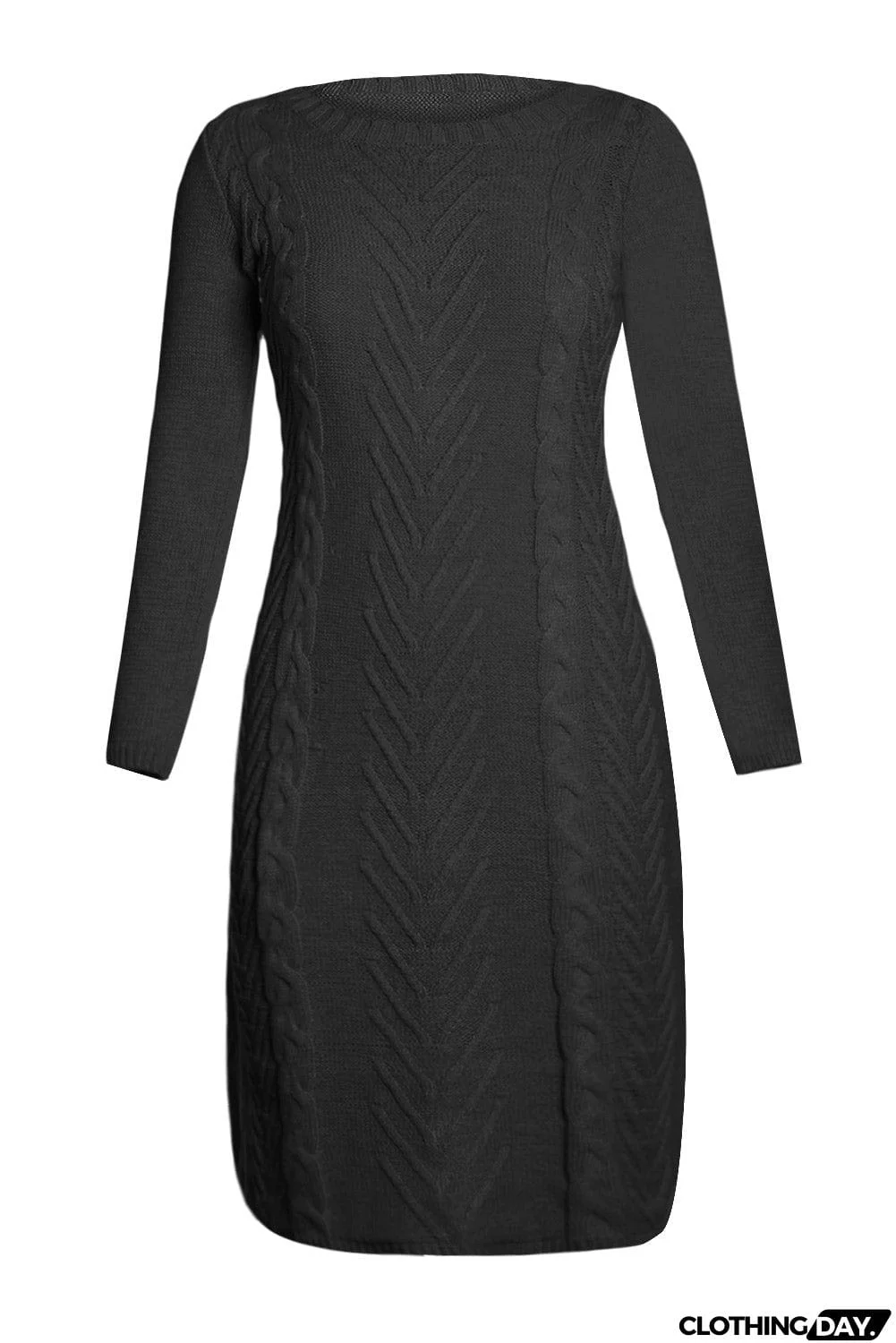 Coffee Womens Hand Knitted Sweater Dress