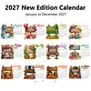 Diamond Art Painting 2027 Desk Calendar Non-Fading DIY Diamond Painting Calendar Ornament Multi Purpose DIY Resin Paintings Desks Kit for Office Home Interior Decoration (monthly festival)