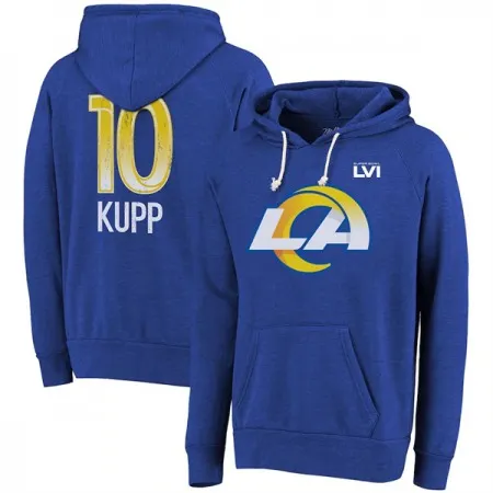 Men's Los Angeles Rams #10 Cooper Kupp 2022 Royal Super Bowl LVI Champions Pullover Hoodie FXY6