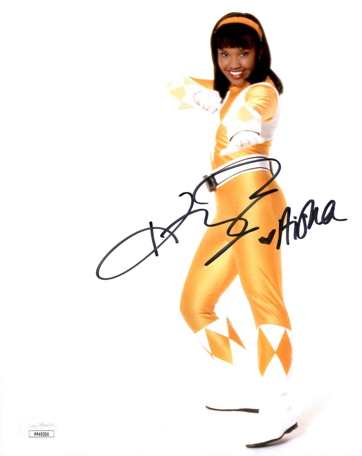 KARAN ASHLEY Signed MIGHTY MORPHIN POWER RANGERS 8x10 Photo Poster painting with JSA COA