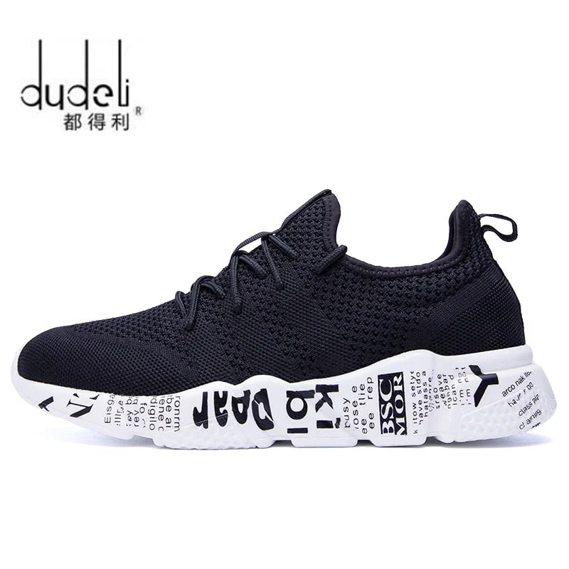 Men Damping Vulcanize Shoes Male Letters Design Mesh Sneakers Male Outdoor Walking Shoes Tenis Lace Up Vulcanize Zapatos Size 48