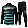 25/26 Portugal Black & Green Spray Half-Zip Training Jacket Set