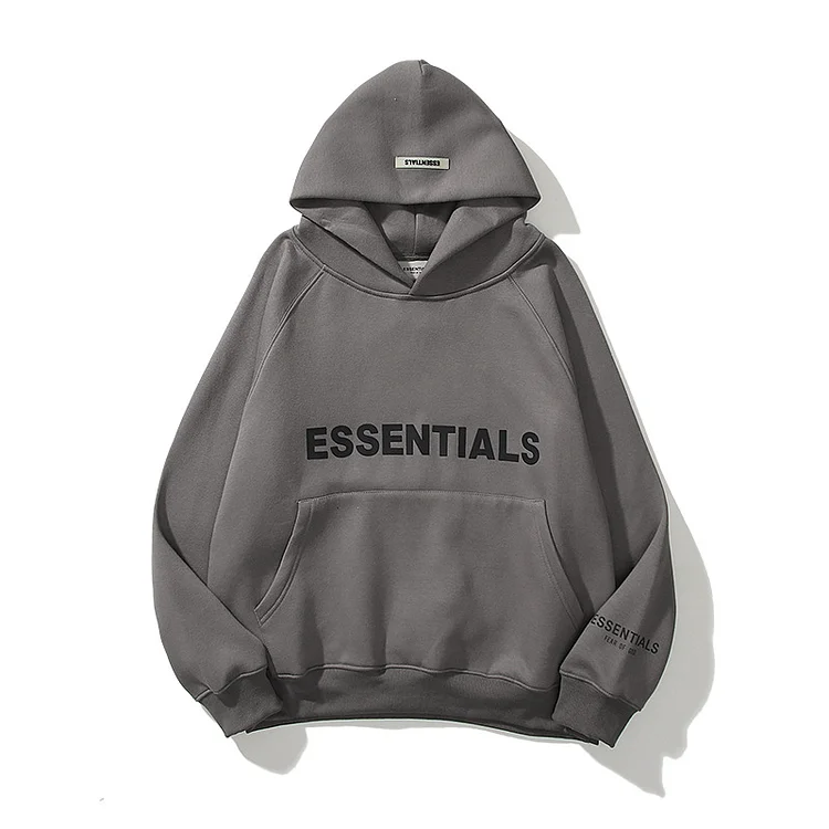Unisex Essentials Hoodie Sweatshirt Reflective Letter Print Sweatshirt
