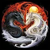 Diamond Painting-DIY Full Round Drill Yin Yang Flying Dragon