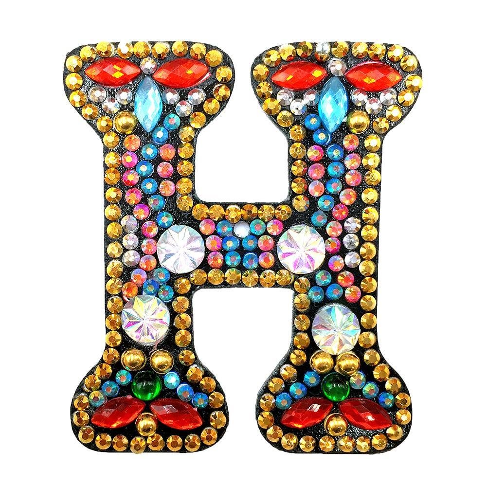 DIY Key Chain Diamond Painting Letters Women Girl Bag Keyring Pendant Gift