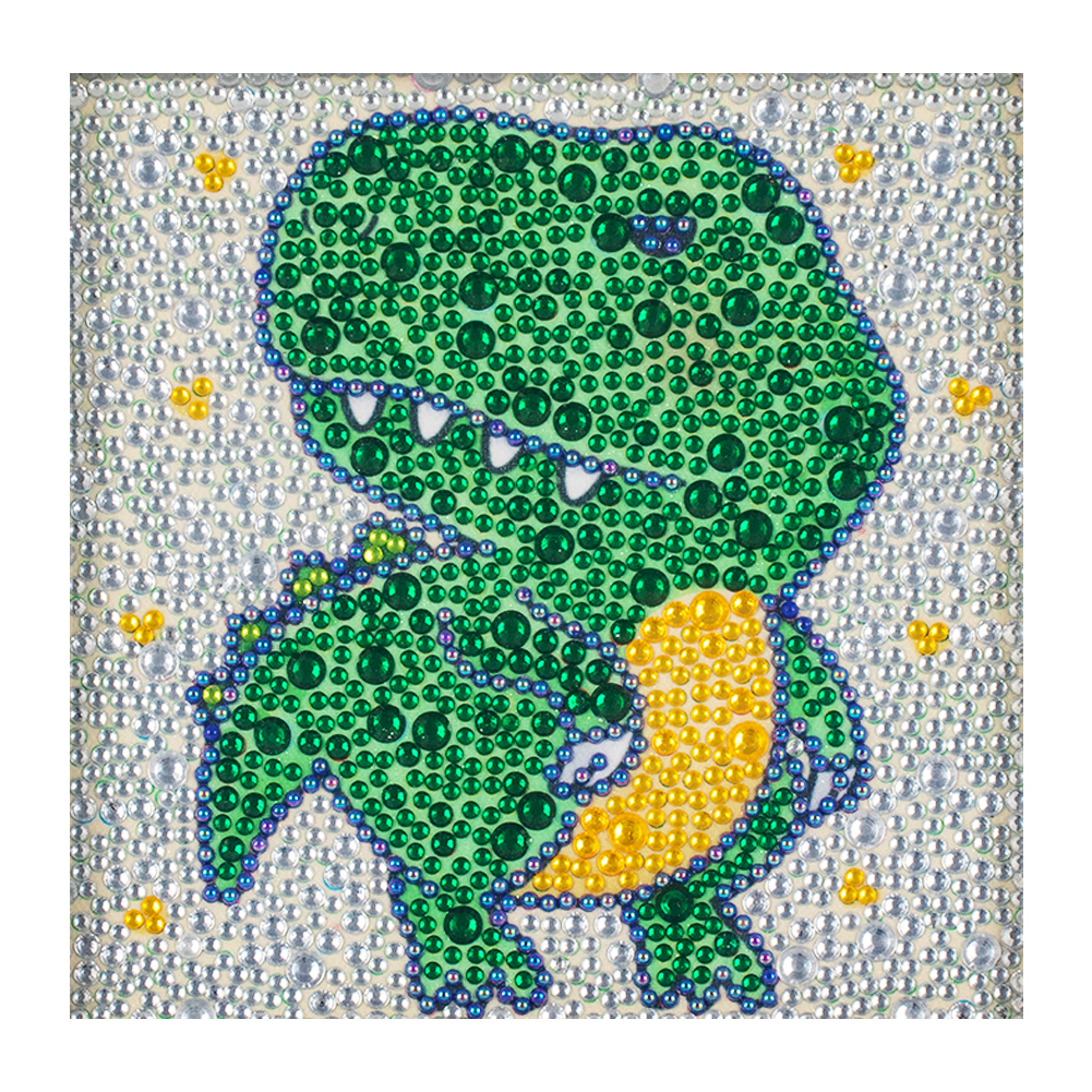 

Cartoon Dinosaur - Crystal Round Drill Diamond Painting - 18*18CM, 501 Original