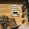Drunk People Crossing - Metal Tin Signs(8*12Inch/12*16Inch)