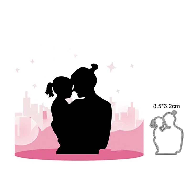 Heart Rains Umbrella Girl Metal Cutting Dies Cut Die Mold Decoration Scrapbook Paper Craft Knife Mould Blade Punch Stencils Dies