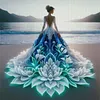 Beach Dress Girl-11CT Stamped Cross Stitch 40*40cm tapestrymarket
