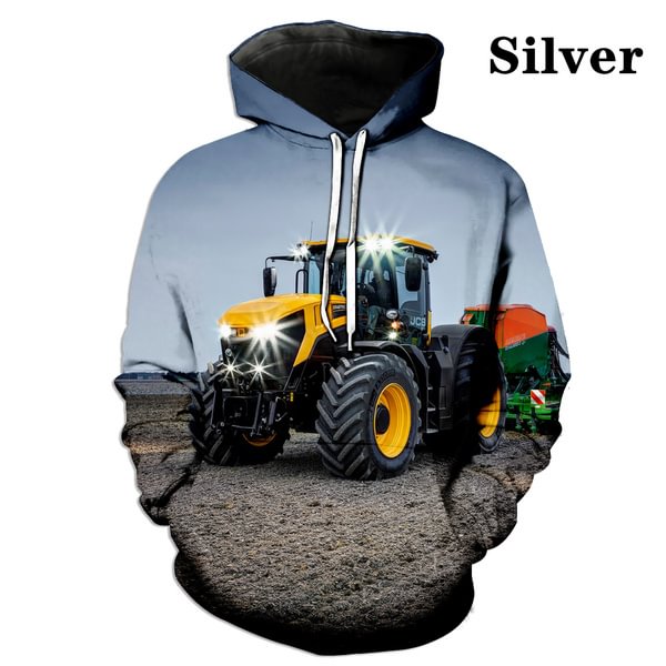 Fashion Hooded Sweatshirt Casual Jacket Winter Hoodie Car Tractor 3D Printed Hoodies - Shop Trendy Women's Fashion | TeeYours