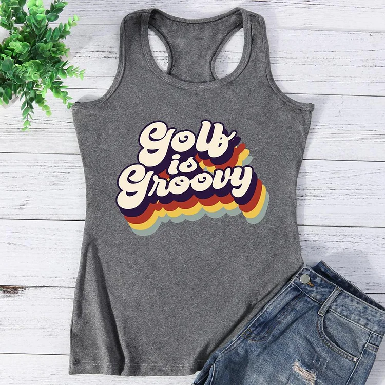 Retro Golf is Groovy Vest Top-Annaletters