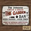Nom personnalis&eacute;&nbsp;: bi&egrave;re de bar de jardin bonne musique - Panneaux en &eacute;tain m&eacute;tallique