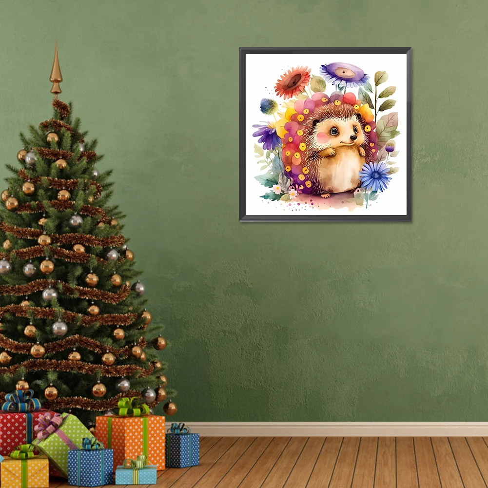 Full Round Diamond Painting 30*30cm - Hedgehog