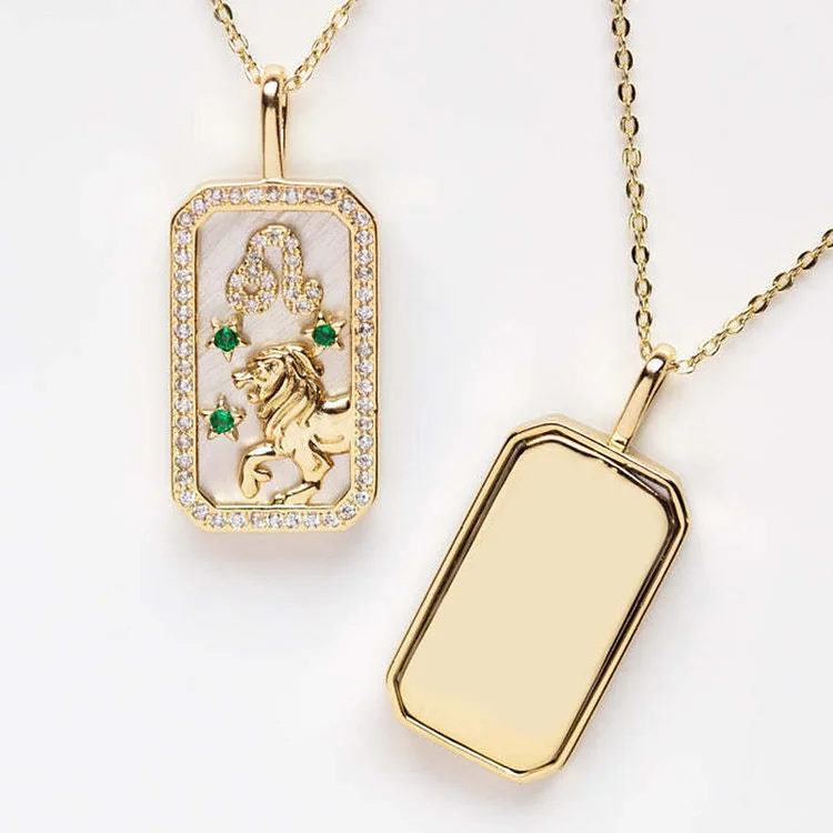 Leo - Dainty Zodiac Amulet Necklace
