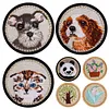 Quilted Animal Magnetic Needle Minder 40mm Needle Holder Back Suction Design Wooden Base for Cross Stitch Embroidery Needlework Accessories