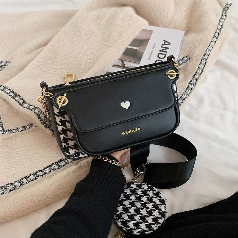 էѧӧܧ fashion women shoulder bags designer messenger bags luxury pu leather crossbody bag lady small purse 3 bag set