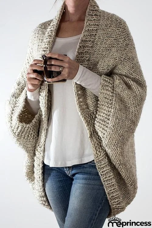 Loose Bat Sleeve Cardigan