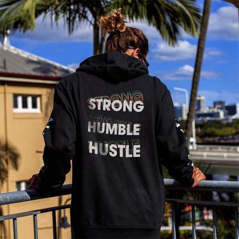 Strong Humble Hustle Casual Hoodie - Krazyskull