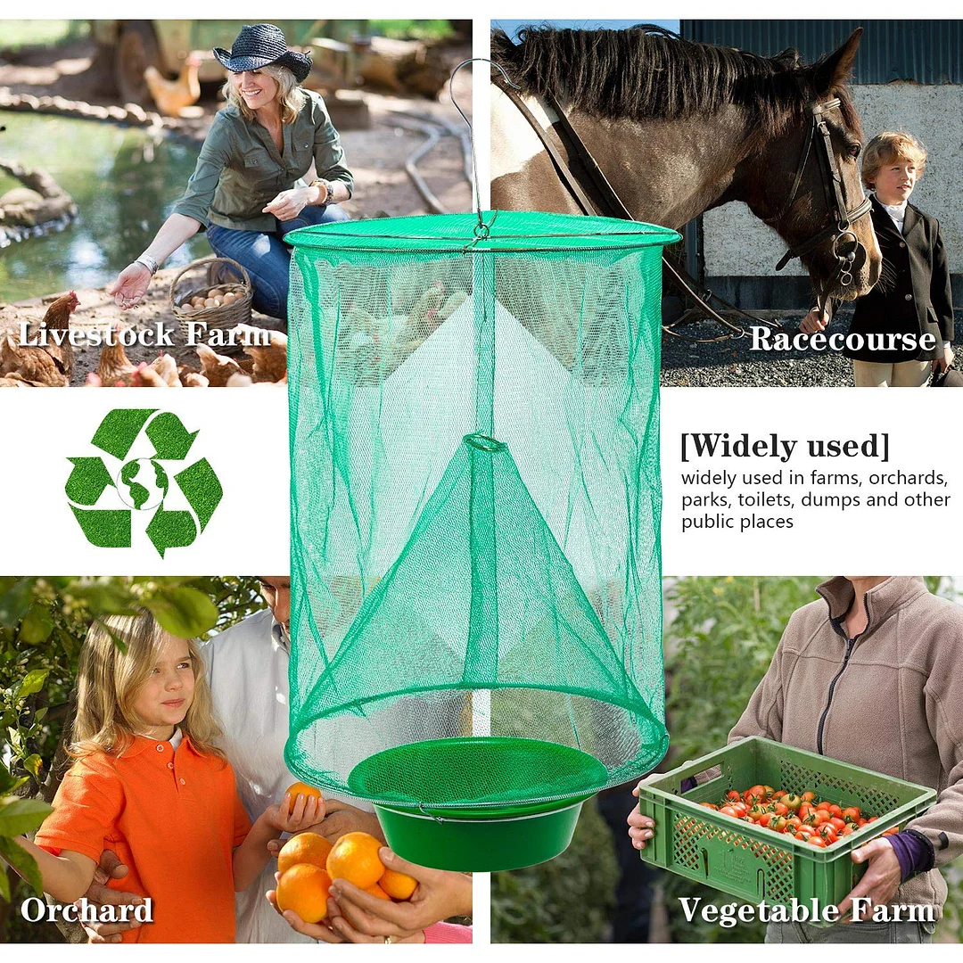 (❤️Mother's Day Hot Sale💥40% OFF)Farm/Ranch Hanging Fly Traps Bait Basin Traps