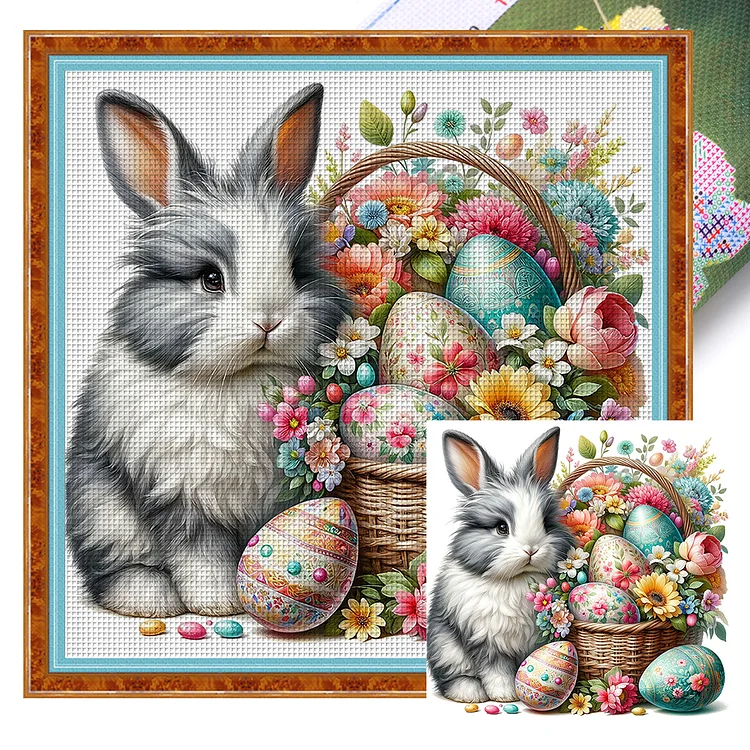 【Yishu Brand】Easter Bunny (40*40cm) 11CT Stamped Cross Stitch gbfke