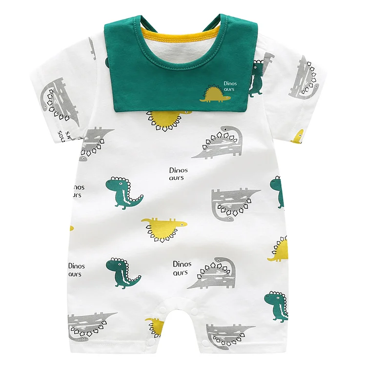 Baby Dinosaur Crew Neck Romper