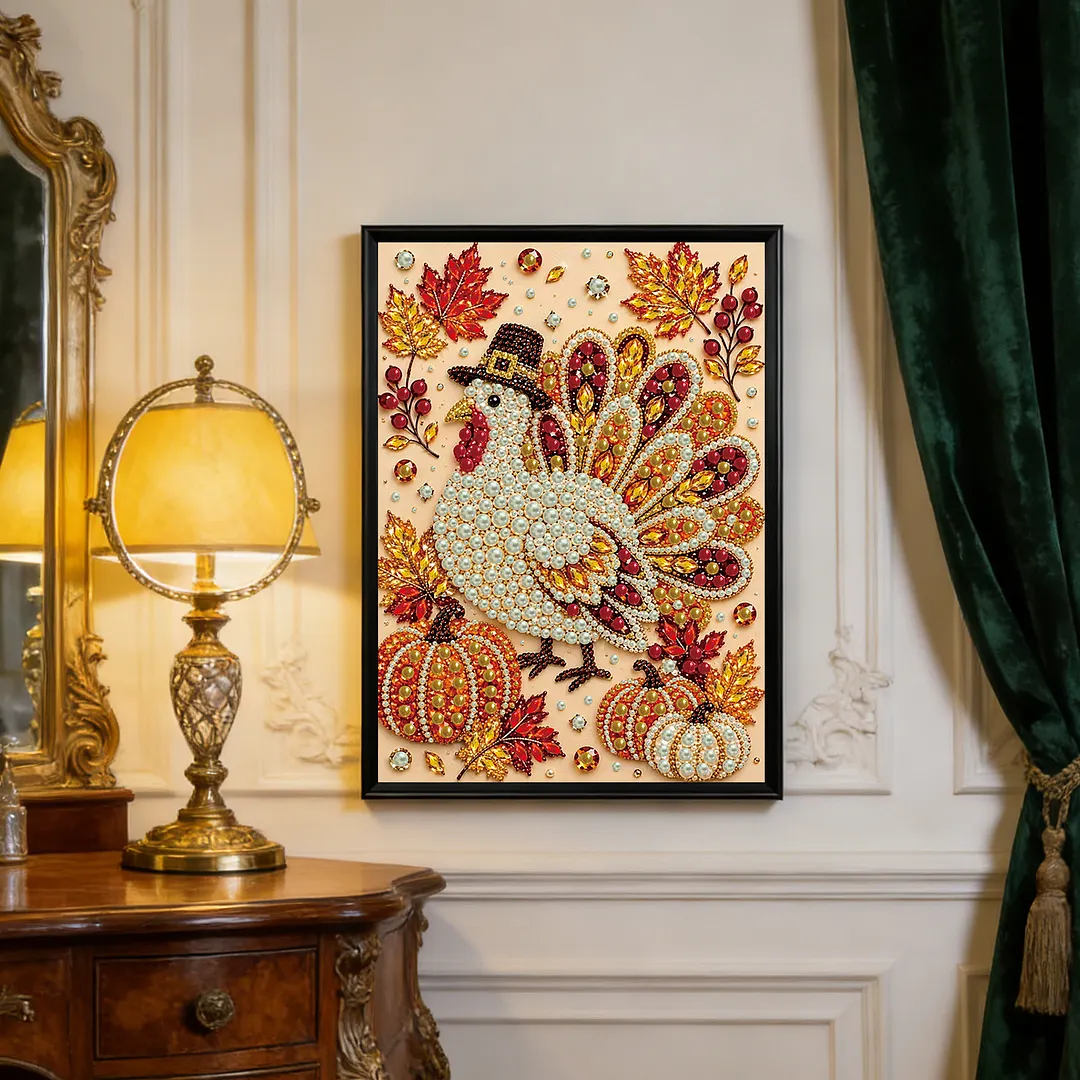 Pearl Painting Kit for Adults Thanksgiving Turkey