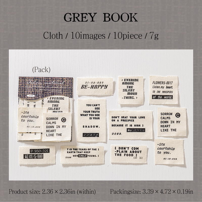 Material Paper - Cloth Workshop Series Vintage English Text Fabric Landscape 