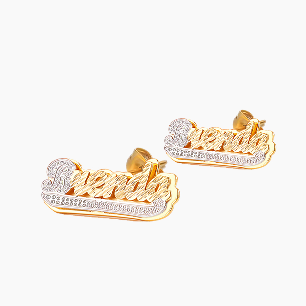 Personalized Name Stud Earrings