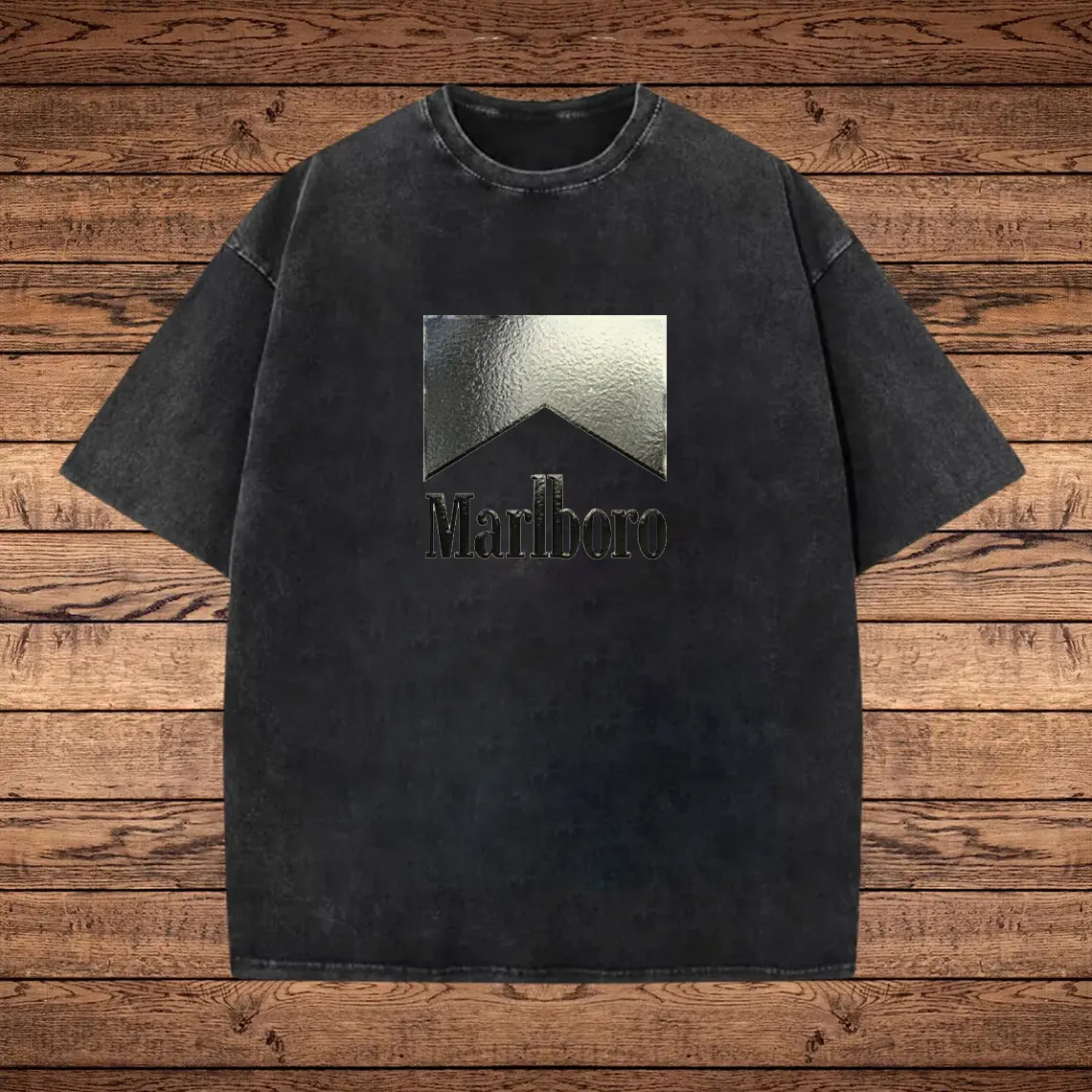 Stylish Graphic Print Washed T-shirt