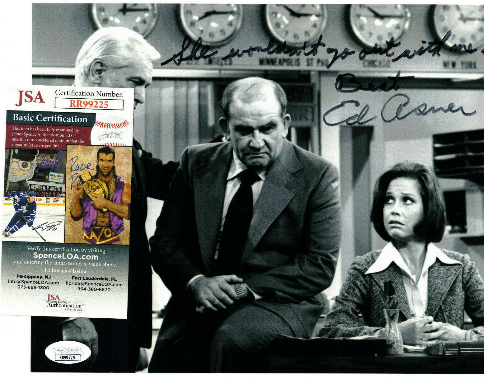 Ed Asner Signed 8x10 Photo Poster painting Autograph, Mary Tyler Moore Show, Lou Grant, JSA COA