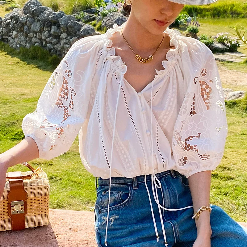 Uveng Uveng And Summer New Holiday Style French White Top + White Dress Women's Suit Shenzhen South Oil Women's Clothing