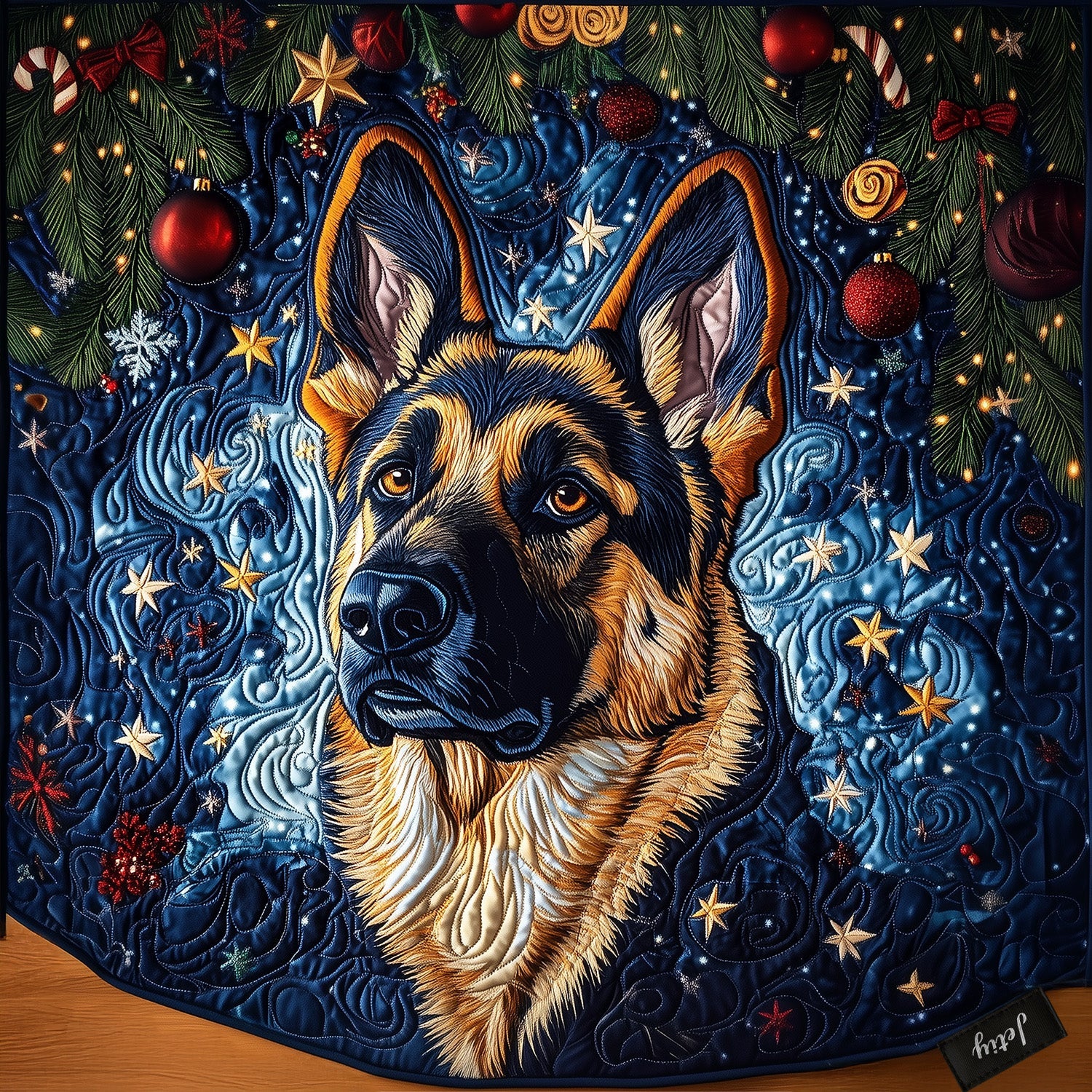 Shepherd Winter Tale Quilted Christmas Tree Skirt NCU0PT2127