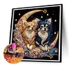 Chihuahua au clair de lune-peinture sp&eacute;ciale partielle au diamant-30*30cm