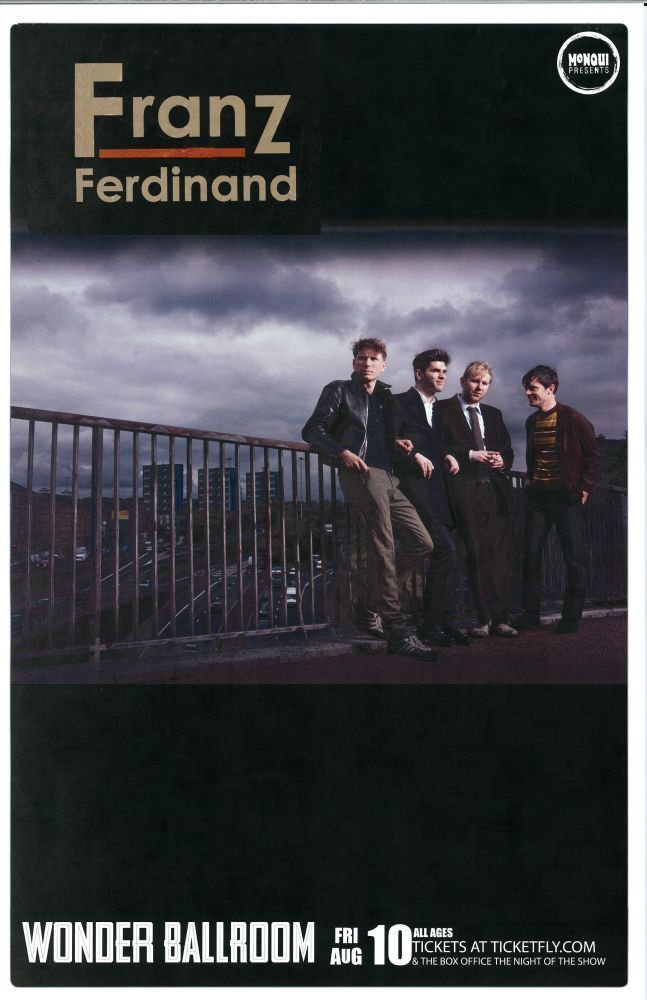 FRANZ FERDINAND 2012 Gig POSTER Portland Oregon Concert